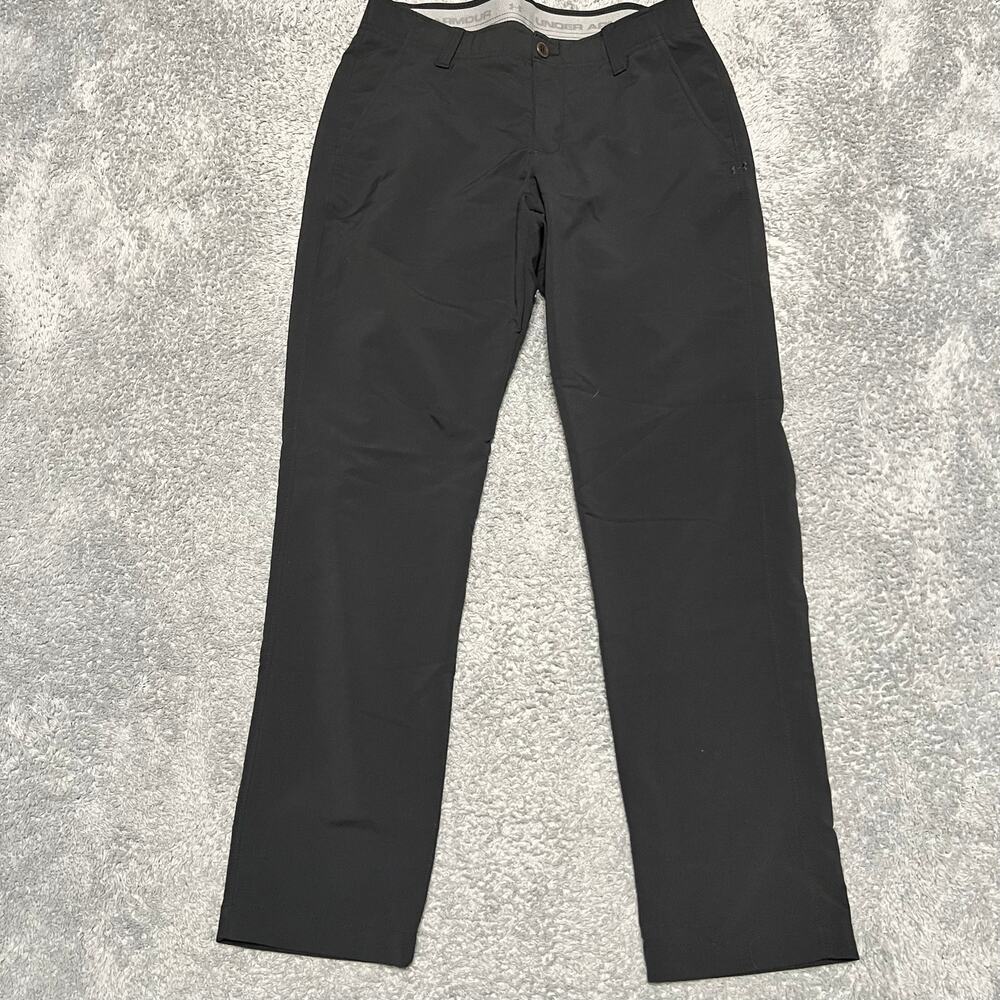 Under Armour Pants Mens 32 x30 Black Match Play 1342264 Stretch Golf Performance